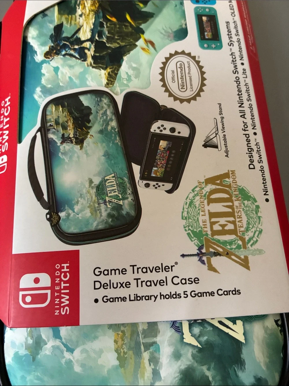 Nintendo Switch Zelda Hard Travel Case in Teal/Blue